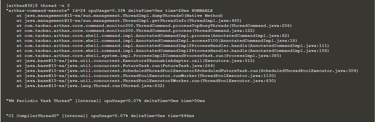 指定最忙的前3个线程并打印堆